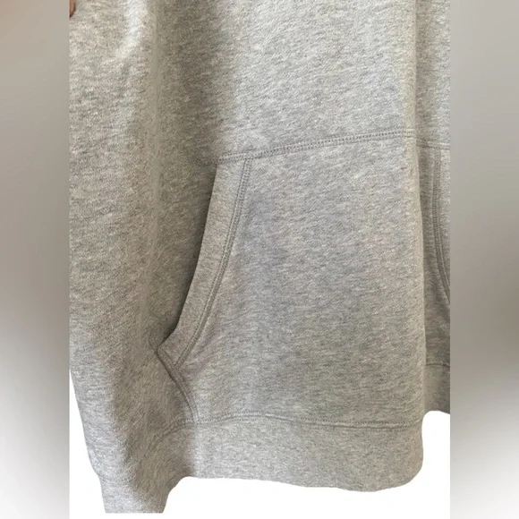 Nautica Light Gray Pullover Hoodie with Navy Logo - Picture 4 of 8